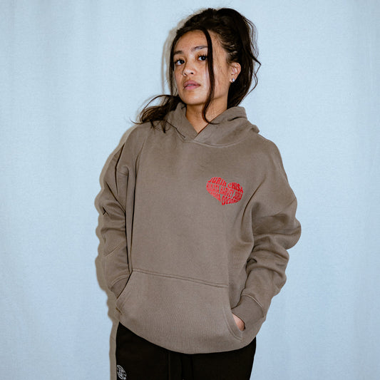 "I ❤️ XG" Oversize Fleeced Hoodie