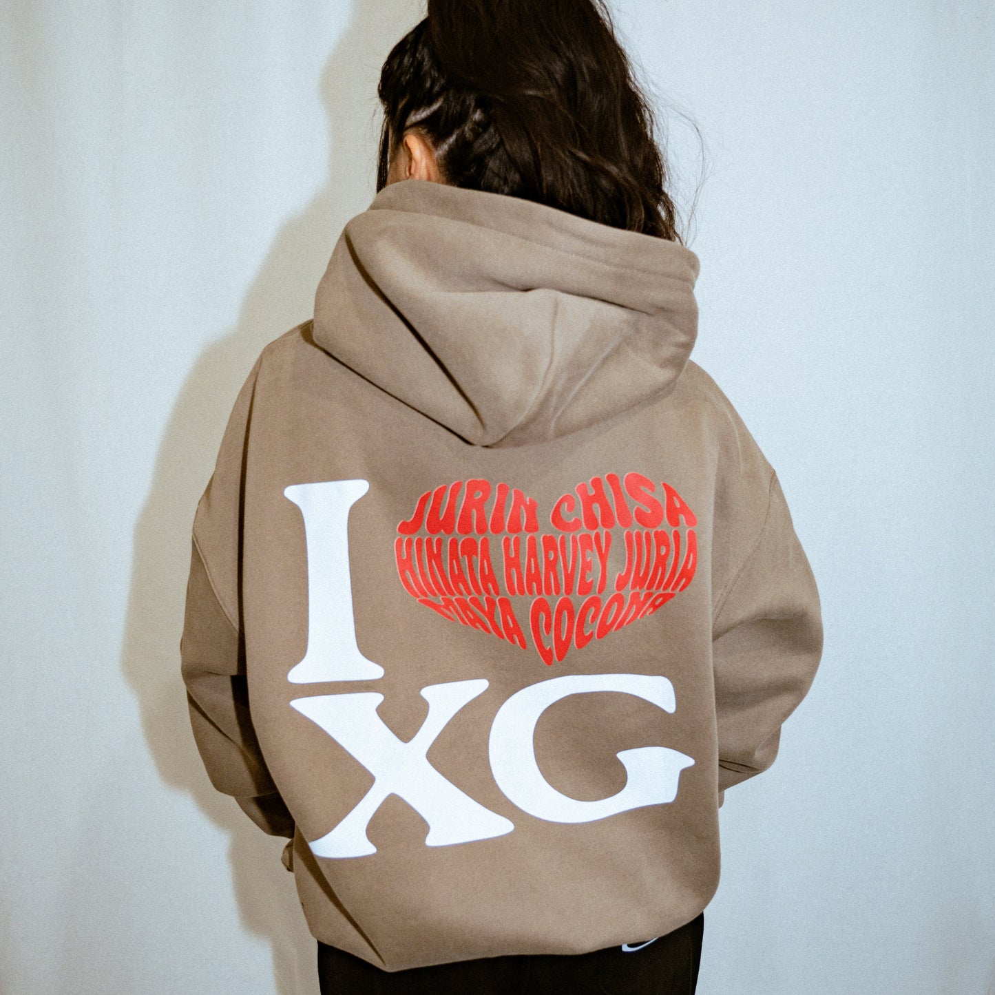 "I ❤️ XG" Oversize Fleeced Hoodie