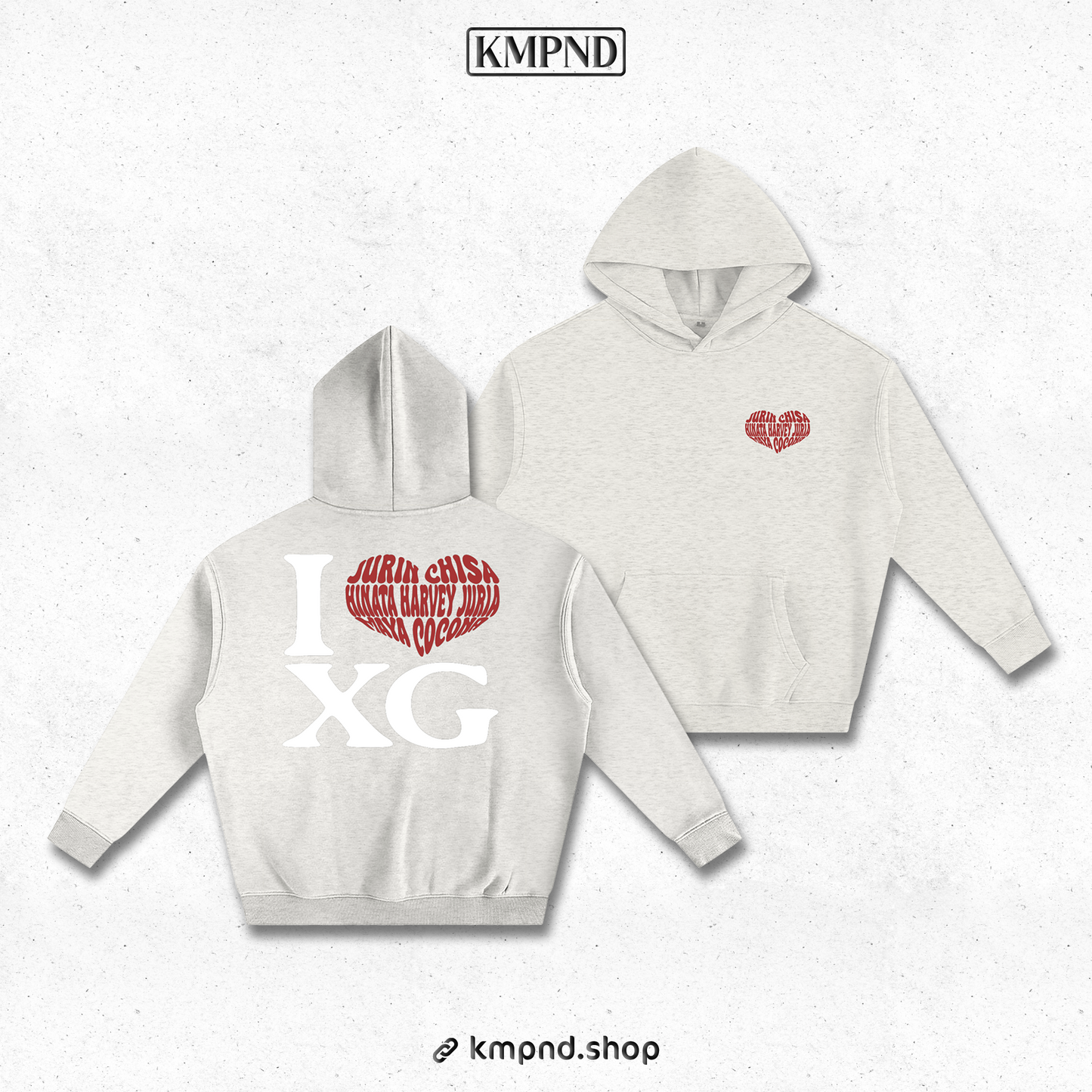 "I ❤️ XG" Oversize Fleeced Hoodie
