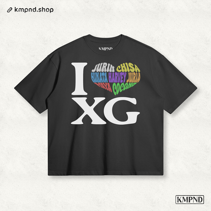 "I ❤️ XG" [Multicolor] Boxy Shirt