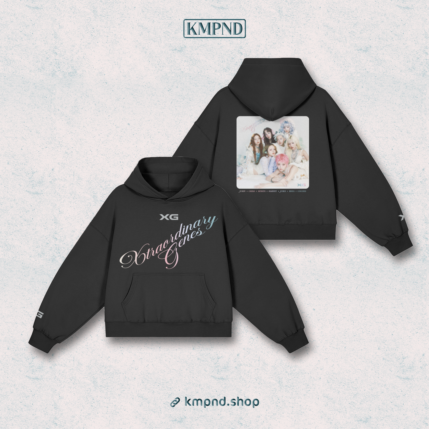 "HYPNOTIZE" Embroidered Boxy Hoodie
