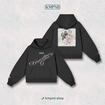 "HYPNOTIZE" Embroidered Boxy Hoodie