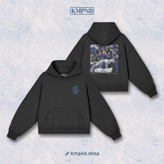 "LA WORLD SERIES" Embroidered Boxy Hoodie