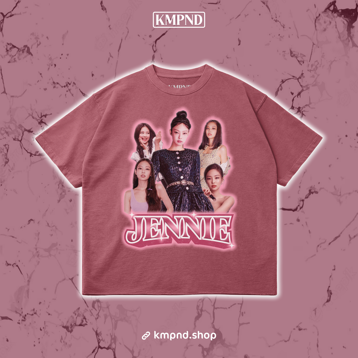 "JENNIE" [PINK] Oversized Raw Hem Shirt