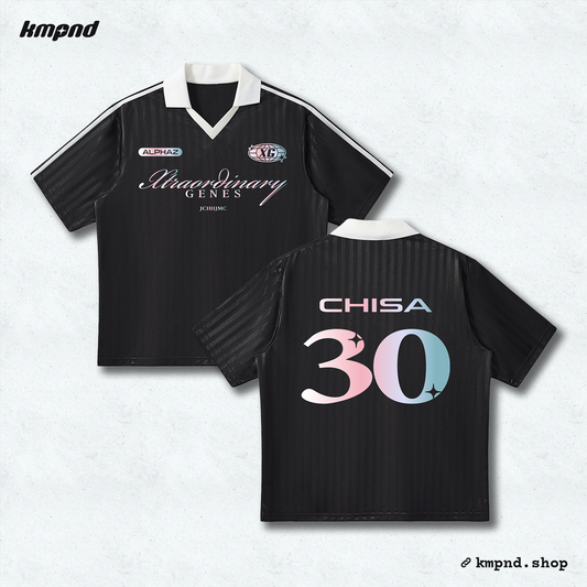 "CHISA" Soccer Jersey [Black]