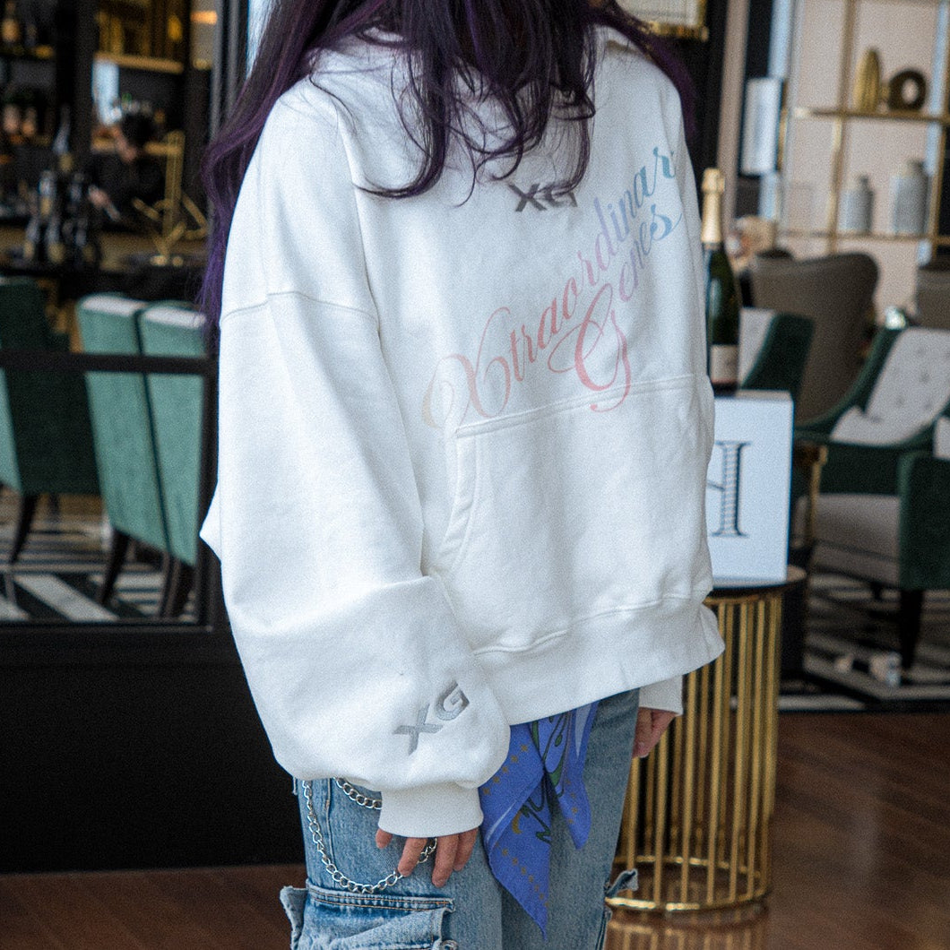 "HYPNOTIZE" Embroidered Boxy Hoodie
