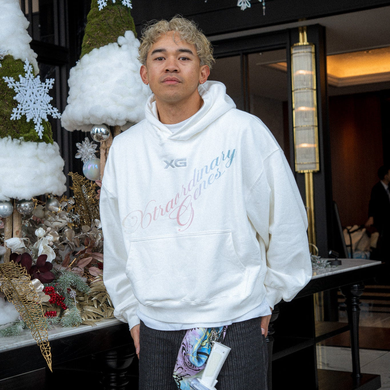 "HYPNOTIZE" Embroidered Boxy Hoodie
