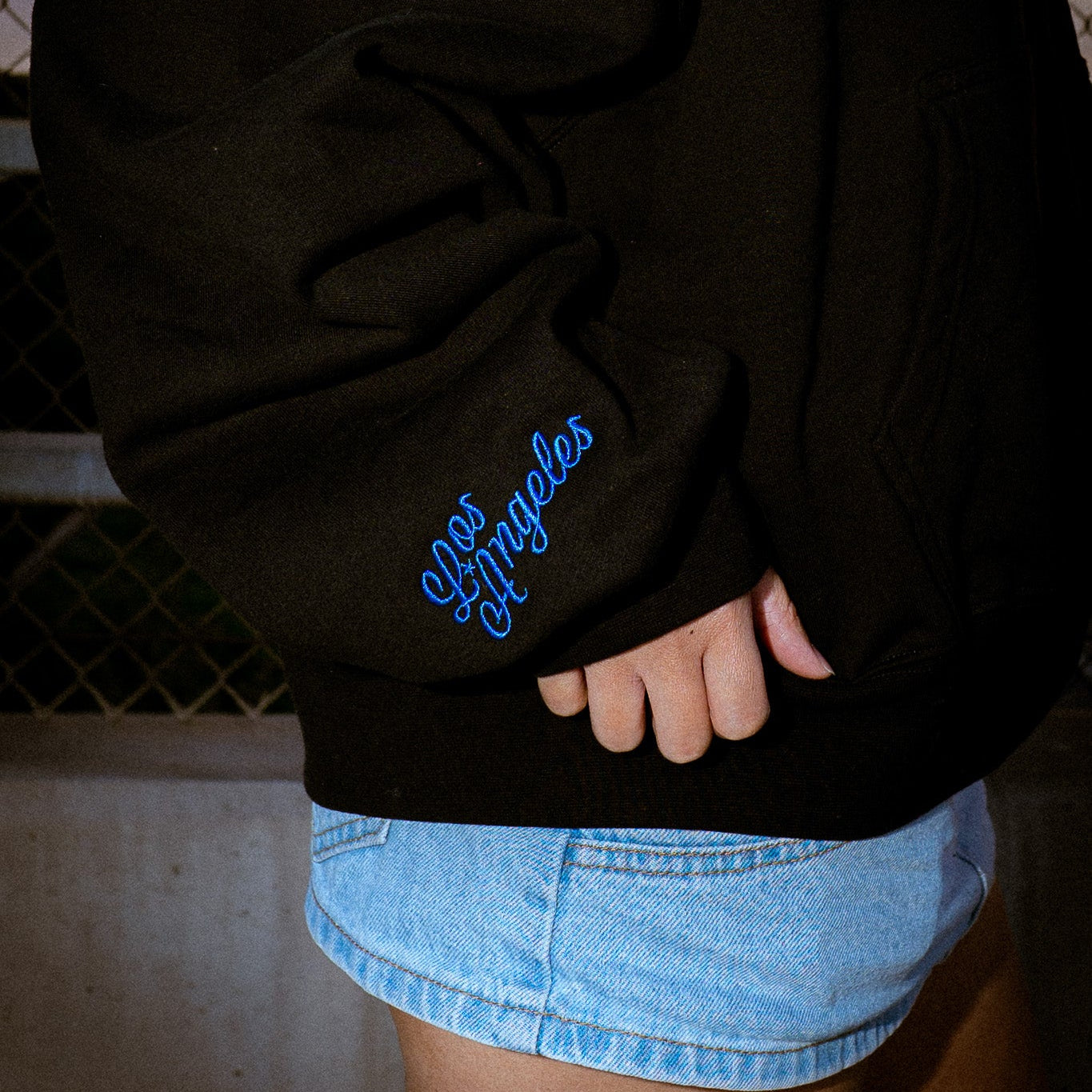 "LA WORLD SERIES" Embroidered Boxy Hoodie