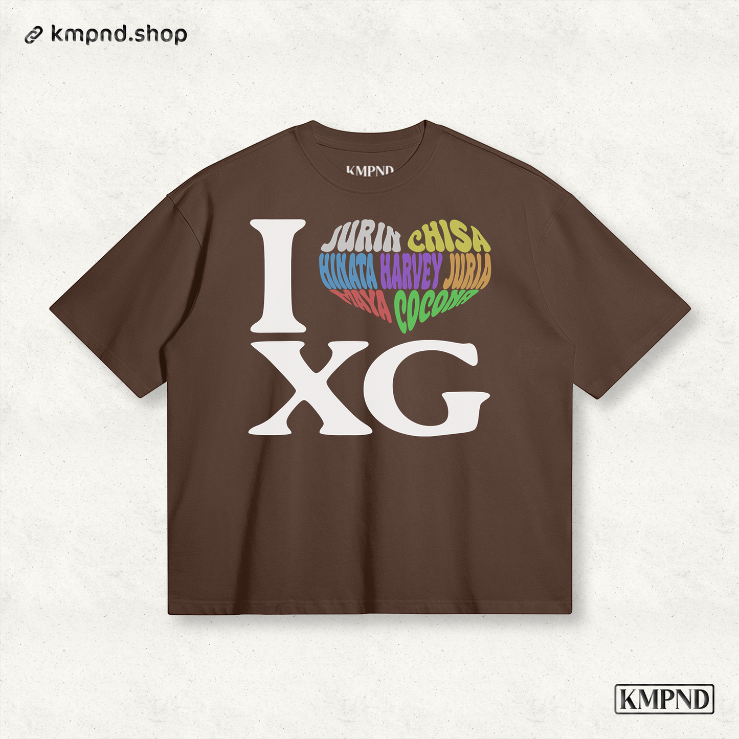 "I ❤️ XG" [Multicolor] Boxy Shirt