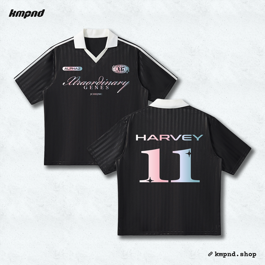 "HARVEY" Soccer Jersey [Black]