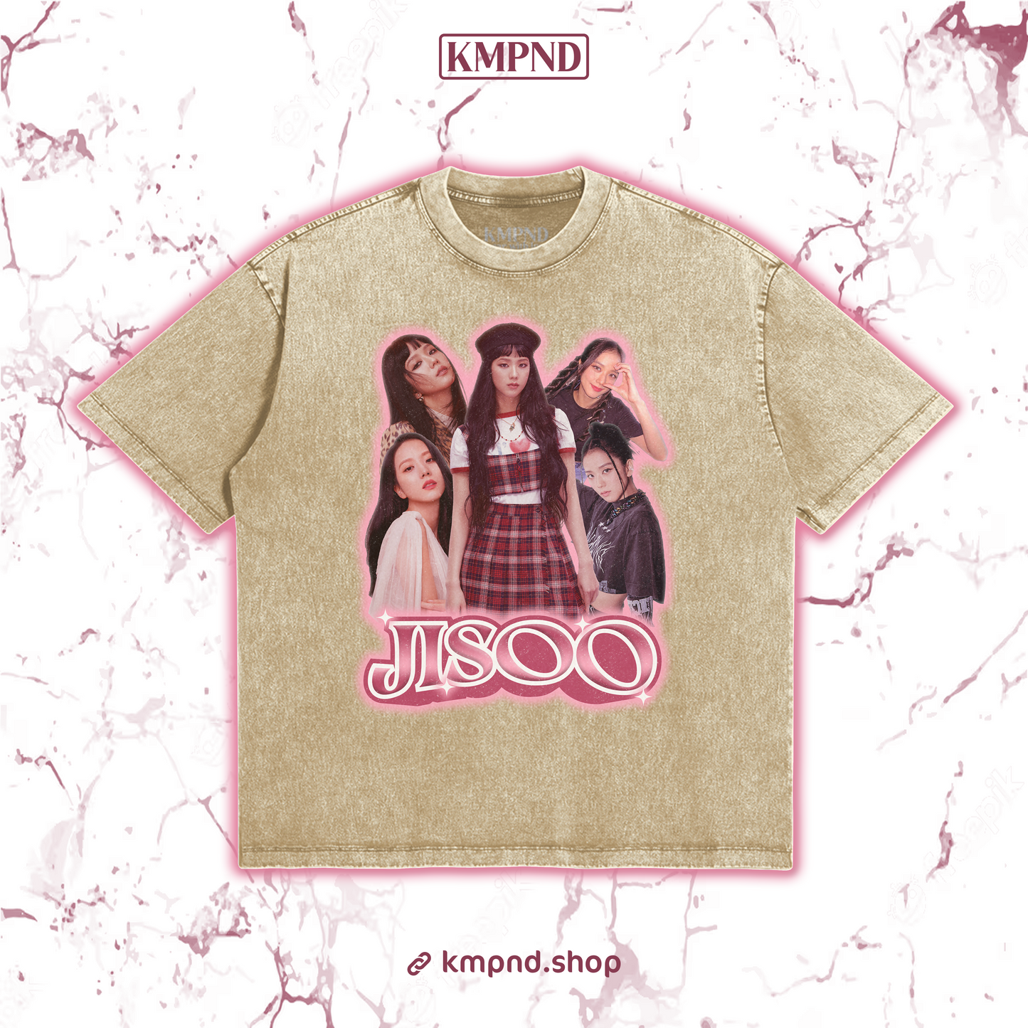 "JISOO" [PINK] Vintage Shirt