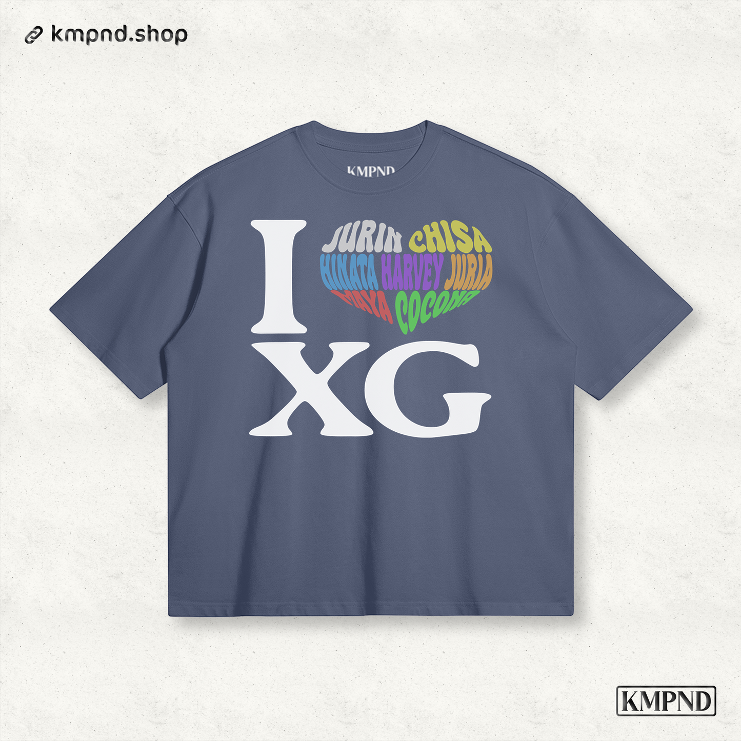 "I ❤️ XG" [Multicolor] Boxy Shirt