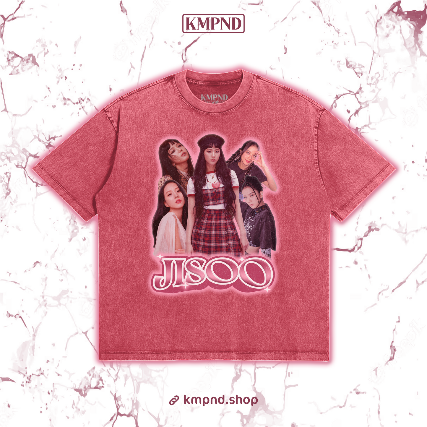 "JISOO" [PINK] Vintage Shirt