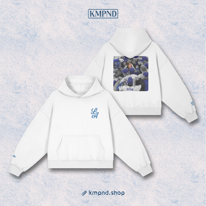 "LA WORLD SERIES" Embroidered Boxy Hoodie